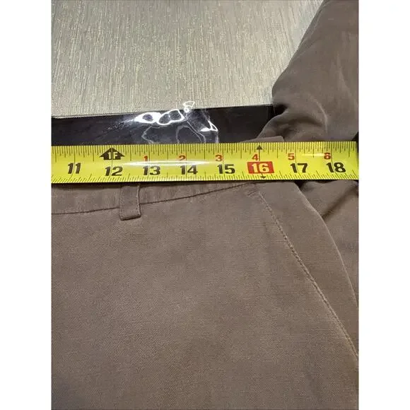 Tasso Elba Lightweight 40% Linen 60%Silk Blend Brown Pants Actual 33x26 - Picture 4 of 7